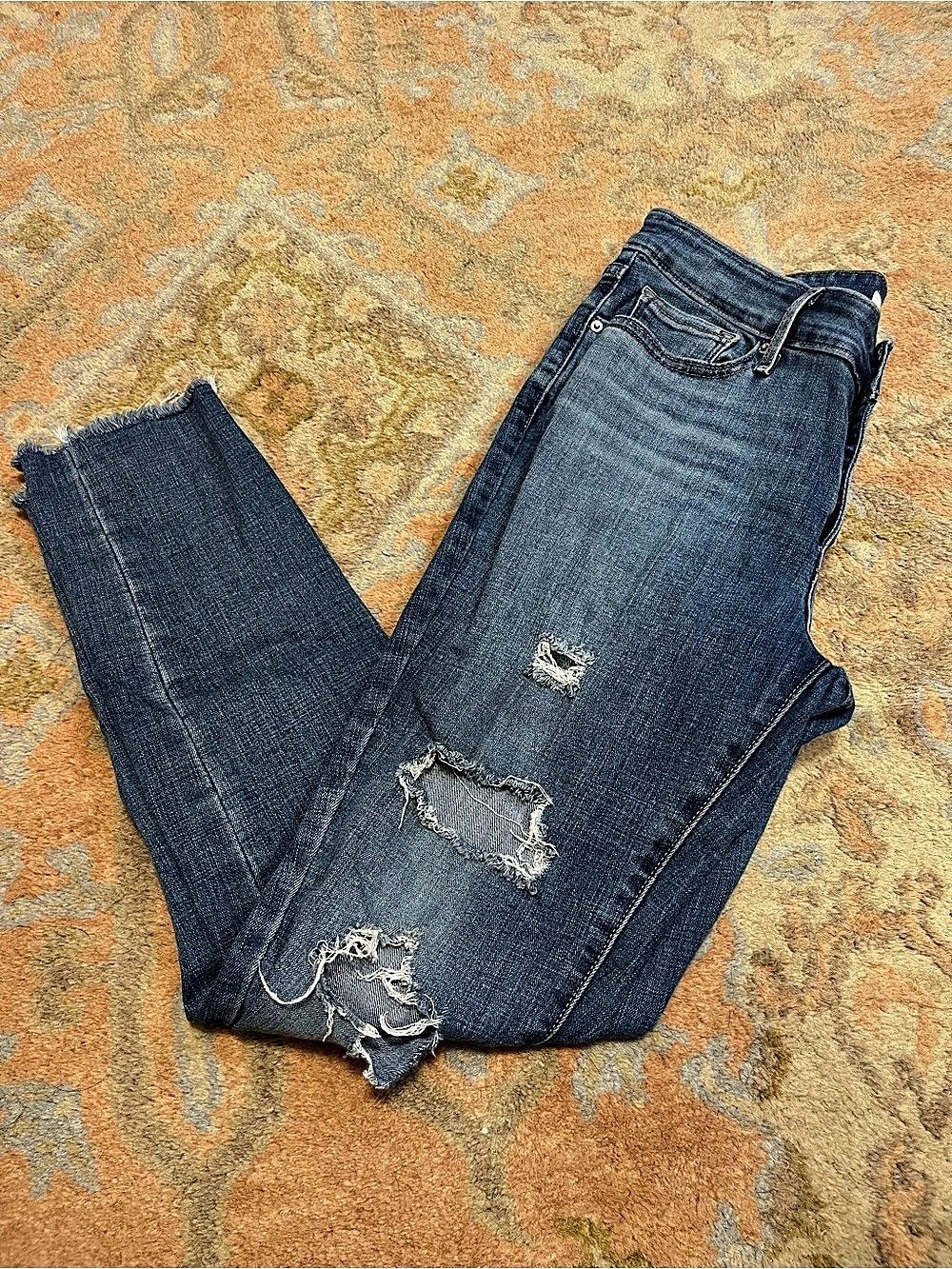Levi's 711 distressed Skinny Jeans Blue Waist 29
